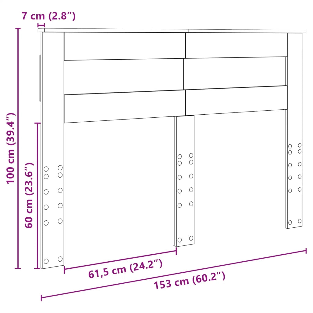 Testiera | Testata Rovere Nero Legno multistrato
