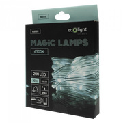 Catena luminosa esterna 20m 200LED 6500K BT USB IP65 Ecolight
