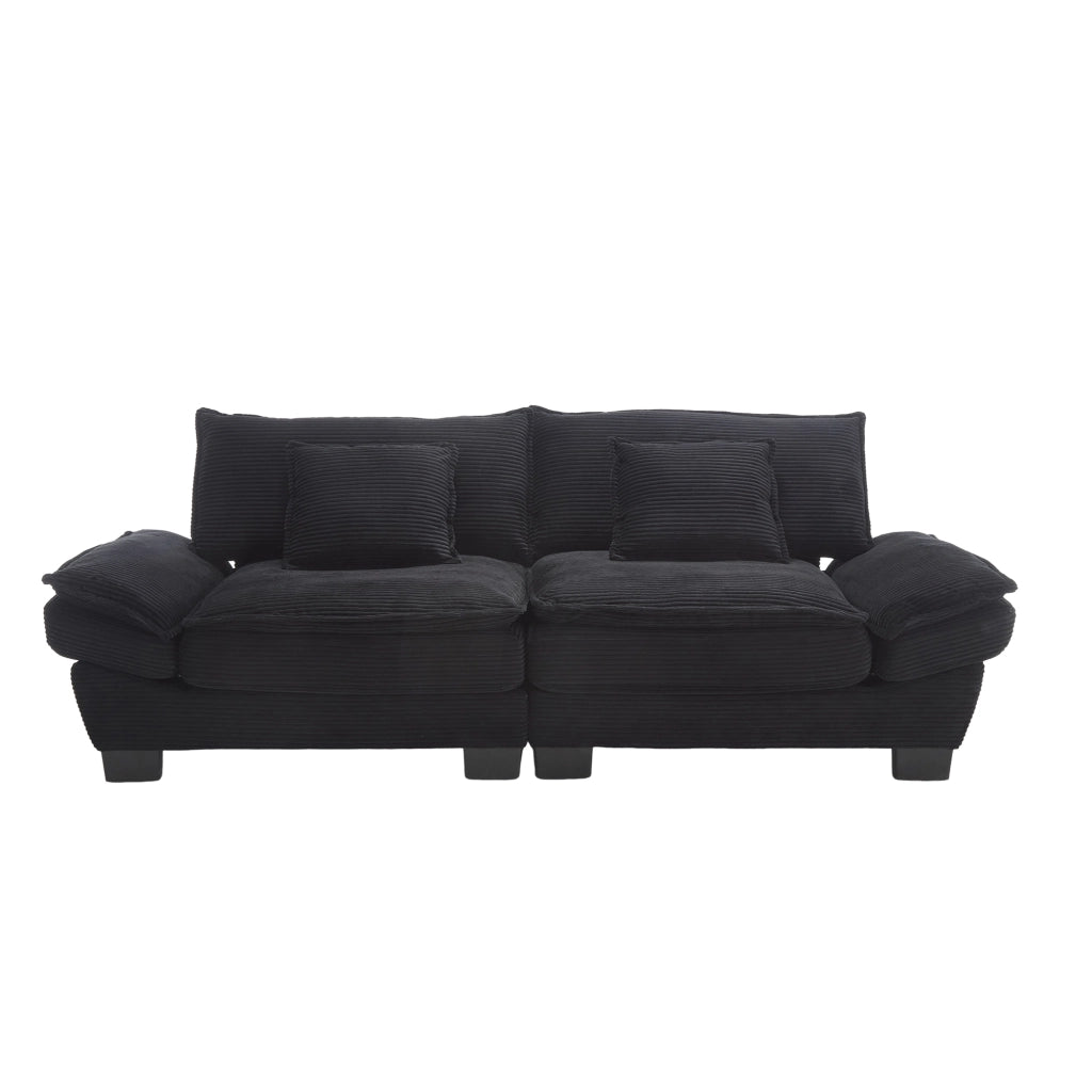 Divano Letto Matrimoniale ¨C MINIMAL ¨C Nero, Imbottito