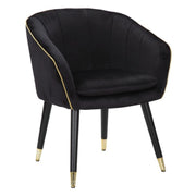 Poltrona Paris Nera/gold cm 62x58x78