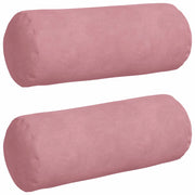 Cuscini a rullo 2 pz | Cuscini per sedie Rosa ? 15 x 40 cm Tessuto in Cords