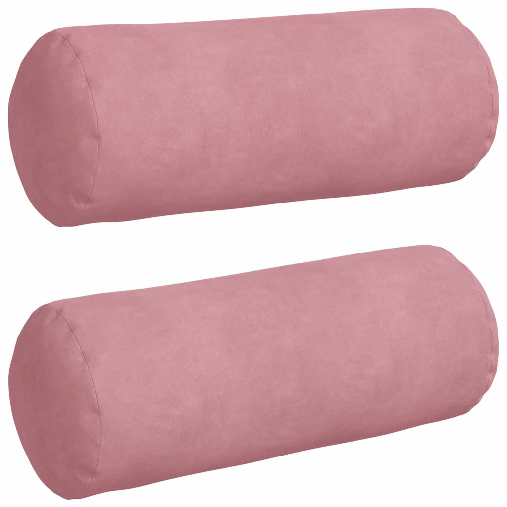Cuscini a rullo 2 pz | Cuscini per sedie Rosa ? 15 x 40 cm Tessuto in Cords