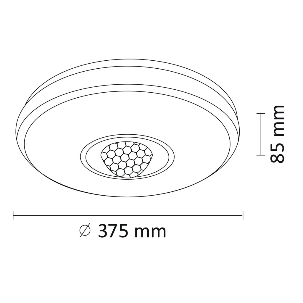 Plafoniera LED 18W RGB+3000K con telecomando Polux Magic