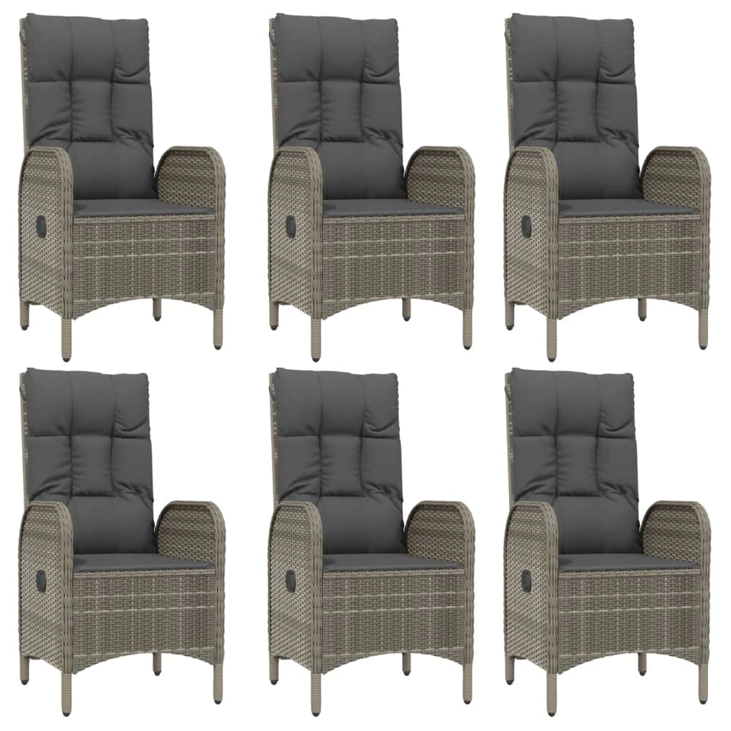 Set da pranzo da giardino in rattan nero e grigio da 7 pezzi con cuscini 02_0014903