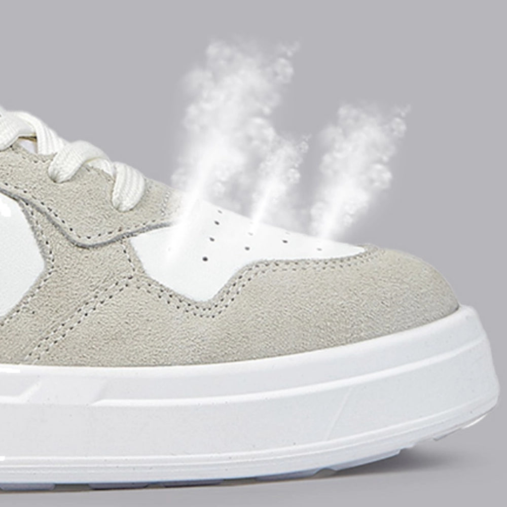 Sneakers bassa pelle helix bianco nero beige senza puntale antinfortunistico *** taglia- 45, confezione 1