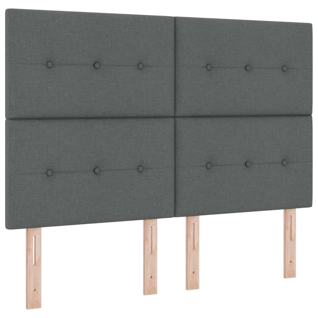 Letto box spring con materasso Grigio Scuro 140 x 190 cm 3454867