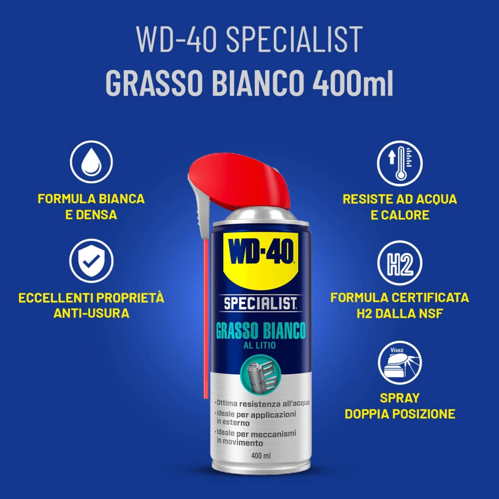 Grasso Bianco al Litio Spray Wd 40 400 ml