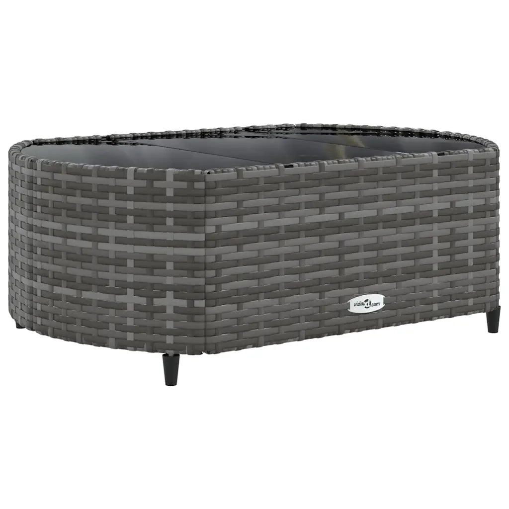 Set Divano da Giardino 10 pz con Cuscini Grigio in Polyrattan