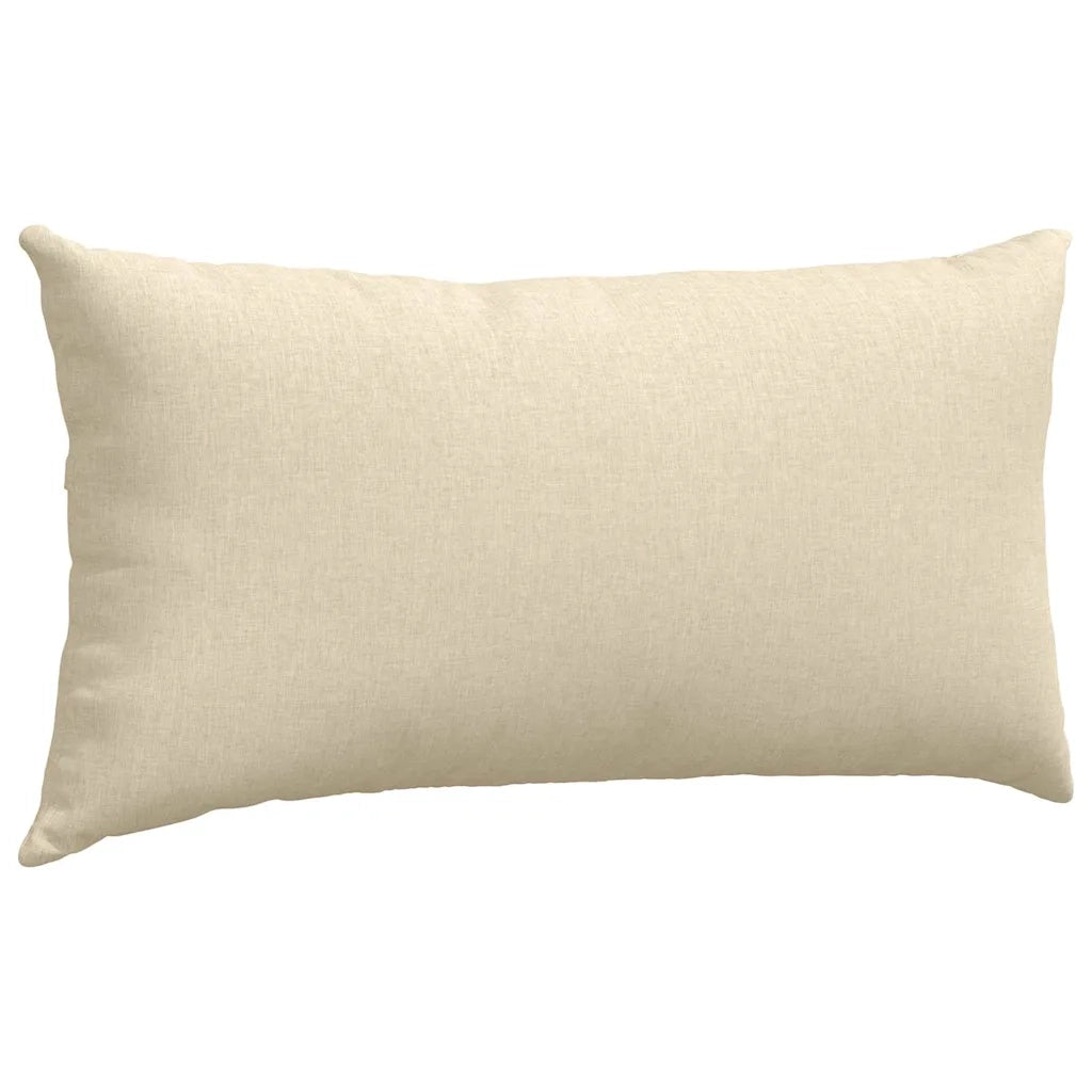 Cuscini da Divano 2 pz | Cuscini per sedie Crema 80 x 40 cm Tessuto