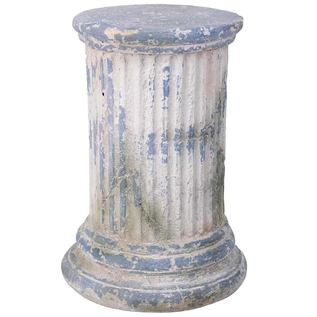 Colonna decorativa color pietra, 27x27x38h cm