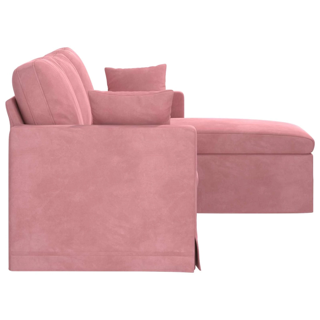 Divano Rosa 198 x 134 x 80 cm Velluto