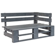 Divano a 2 Posti su Pallet con Cuscini Pino Impregnato Grigio 3066633