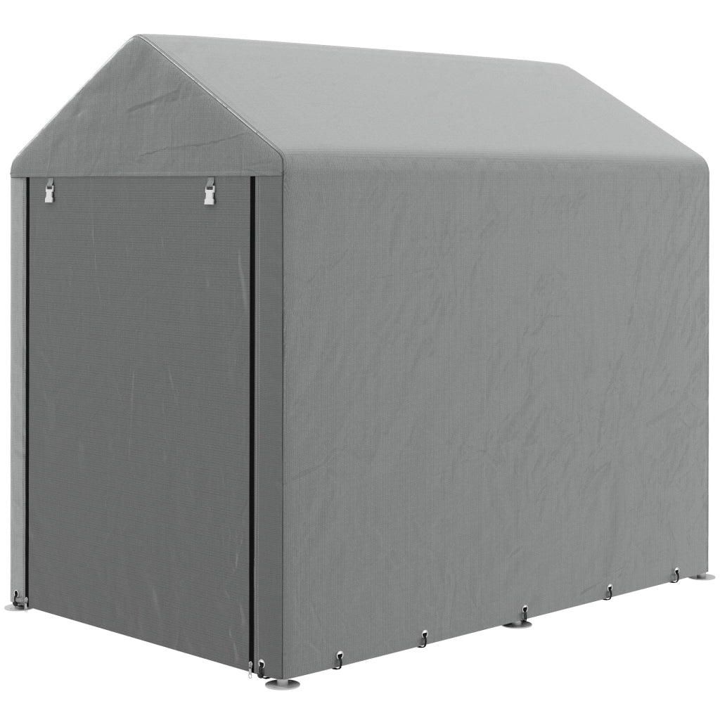 Tenda da Giardino per Biciclette ¨C Xylo ¨C 1,2x1,8x1,65 m Grigio Chiaro Impermeabile Anti-UV