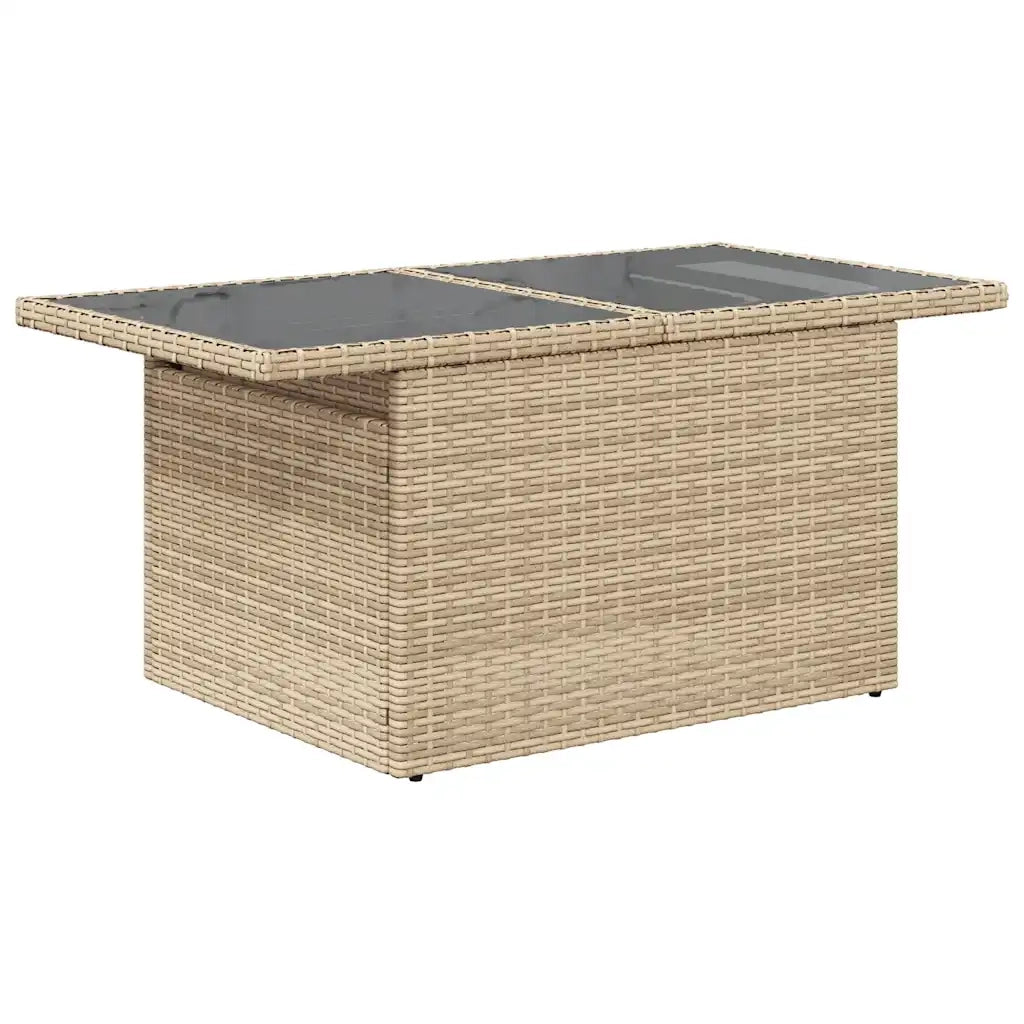 Set Divano da Giardino 9 pz con Cuscini Beige in Polyrattan 3326850