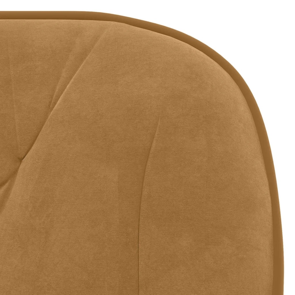 Sedia da Ufficio Girevole Marrone in Velluto 344864