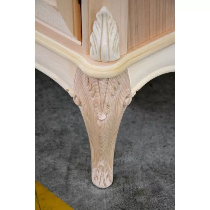Vetrina classica 1 porta in legno grezzo l.76 p.44 h.190 - Mobili 2G