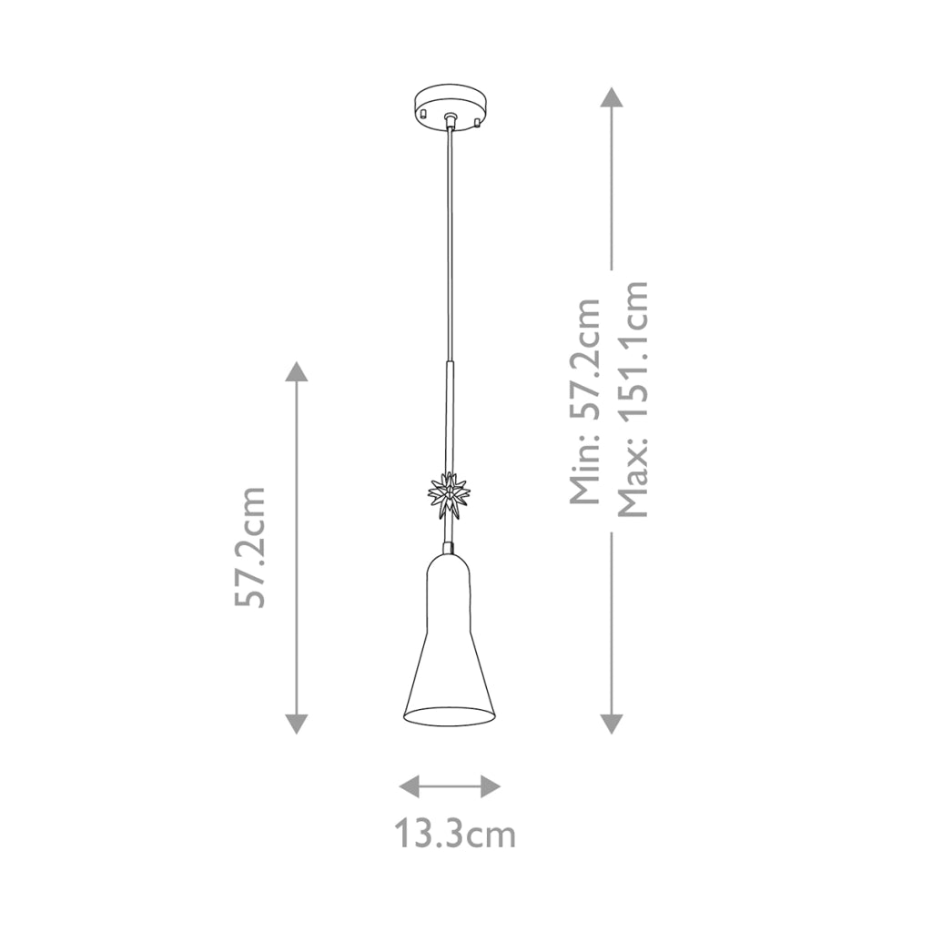 Lampada a sospensione Etoile Art Déco nera Ø13 Elstead