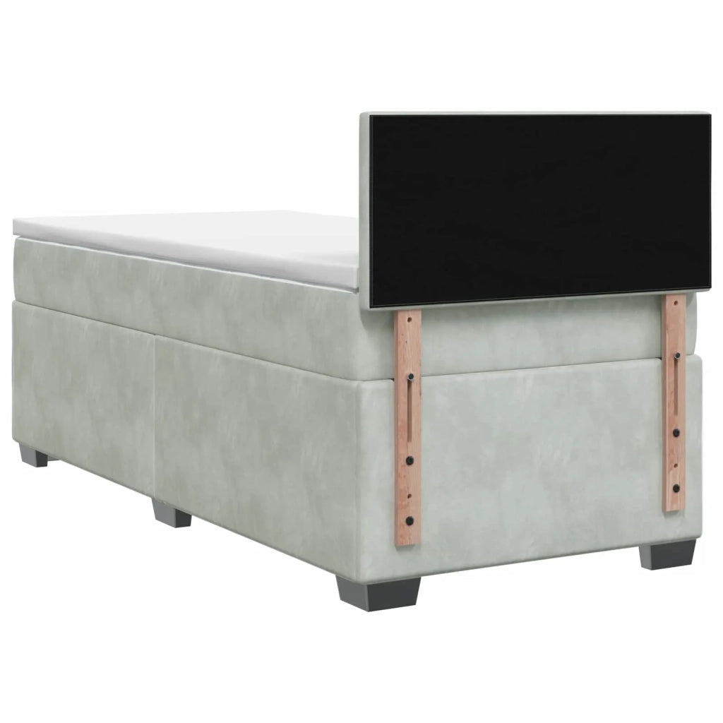 Letto box spring con materasso Grigio Chiaro 90 x 190 cm 3450626