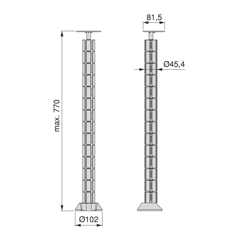 Lotto di 5 set guide per cassetti, a sfera, altezza 45 mm, profondità 300 mm, estrazione totale, zincate