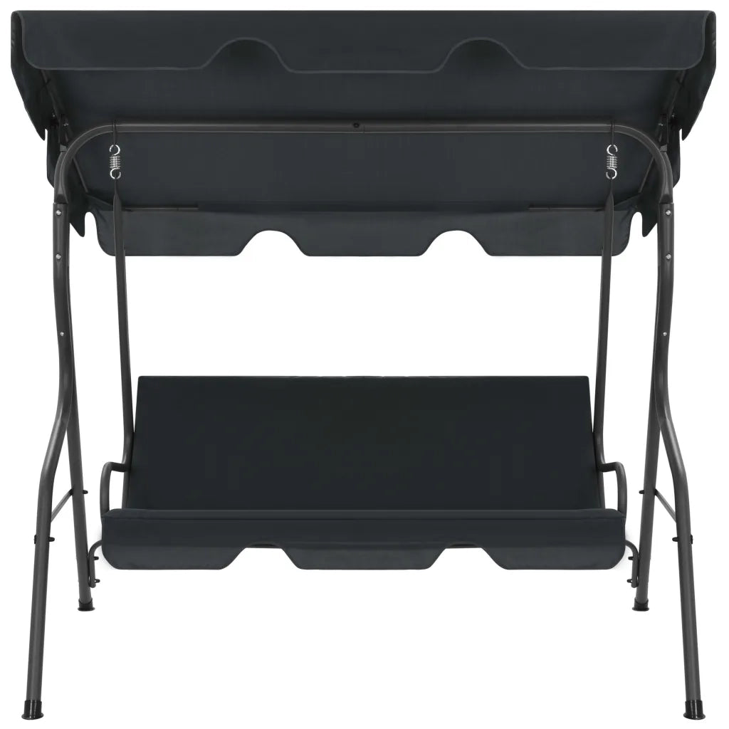 Panchina a Dondolo da Giardino | Panca da Giardino Antracite 170x110x153 cm
