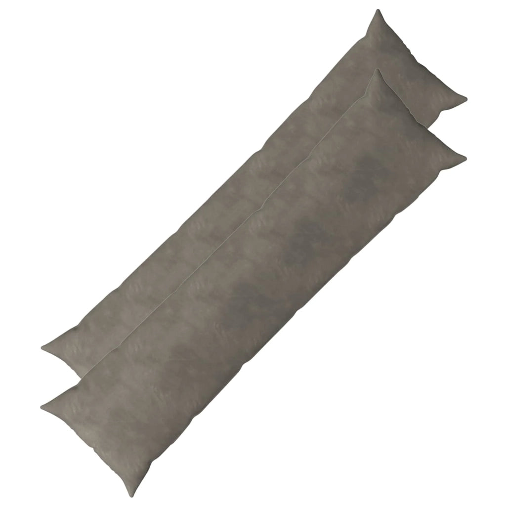 Cuscino con cuscino HEERLEN 2 pz Grigio Chiaro Velluto 926100