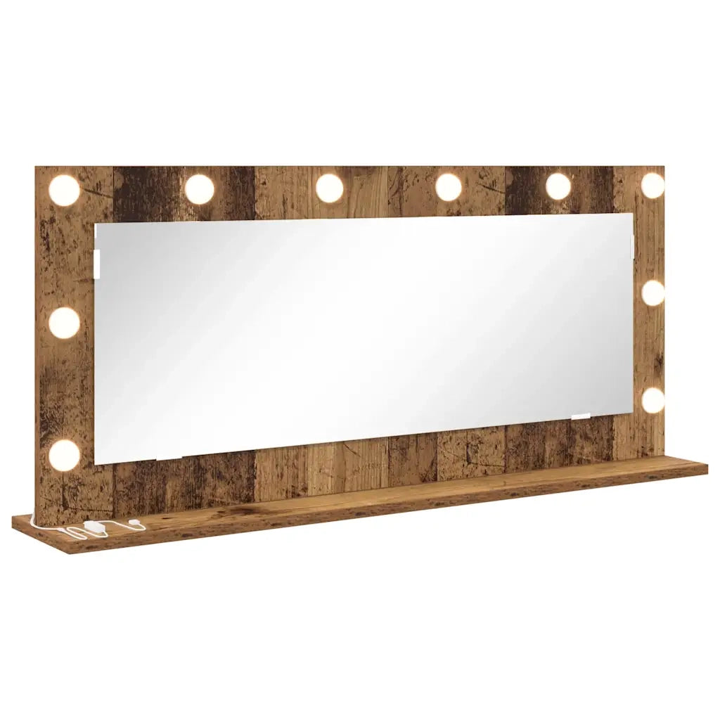 Specchio da Vanità Rettangolare Legno vecchio 100 x 45 x 18 cm 868331