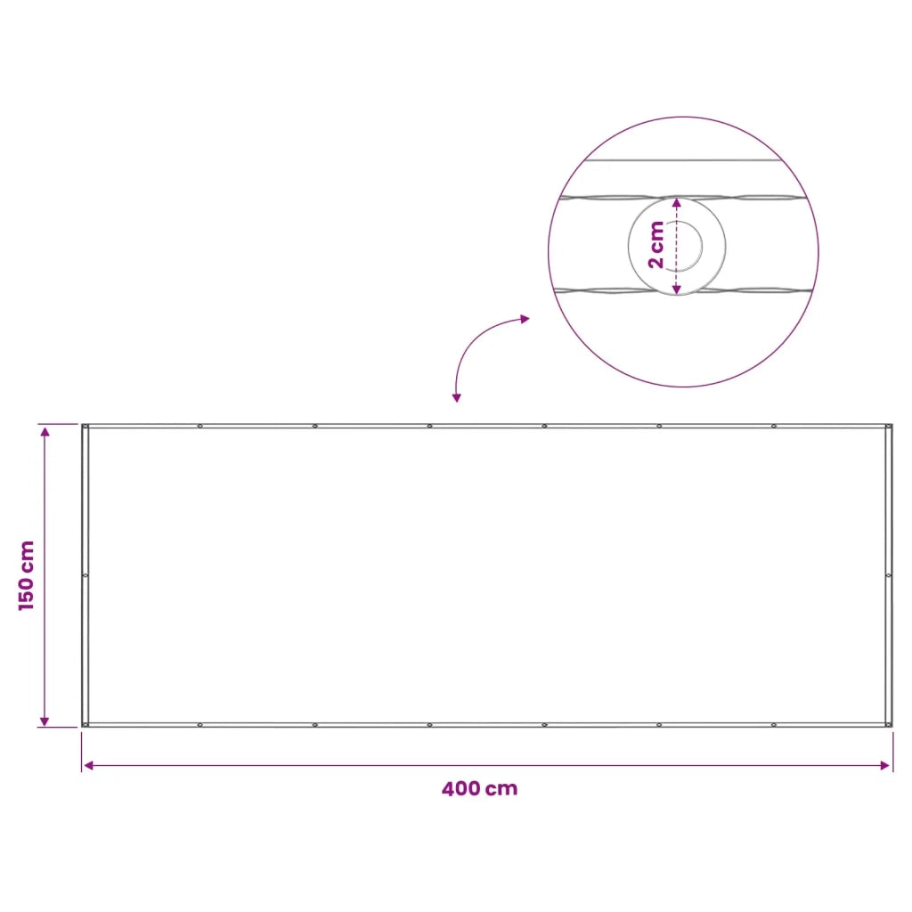 Schermo di Privacy per Balcone 150 x 400 cm 42036736