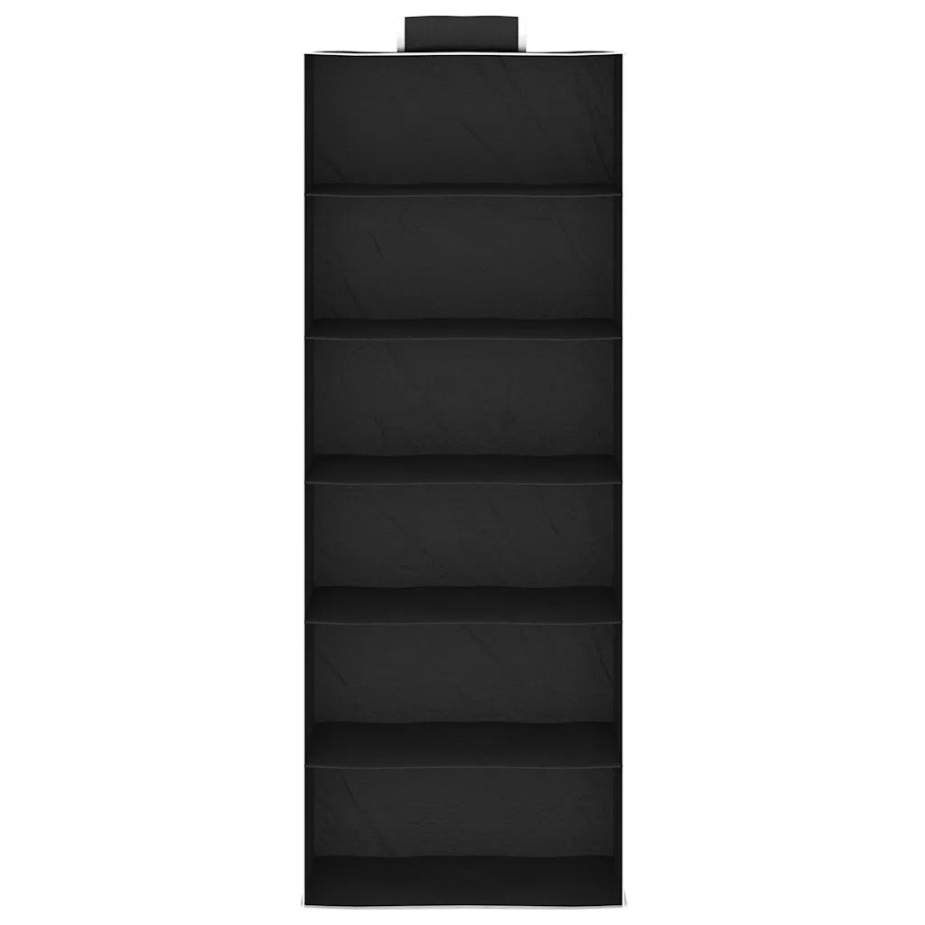 Organizer per Armadio da Appendere con 6 Ripiani 2 pz Tessuto 288325