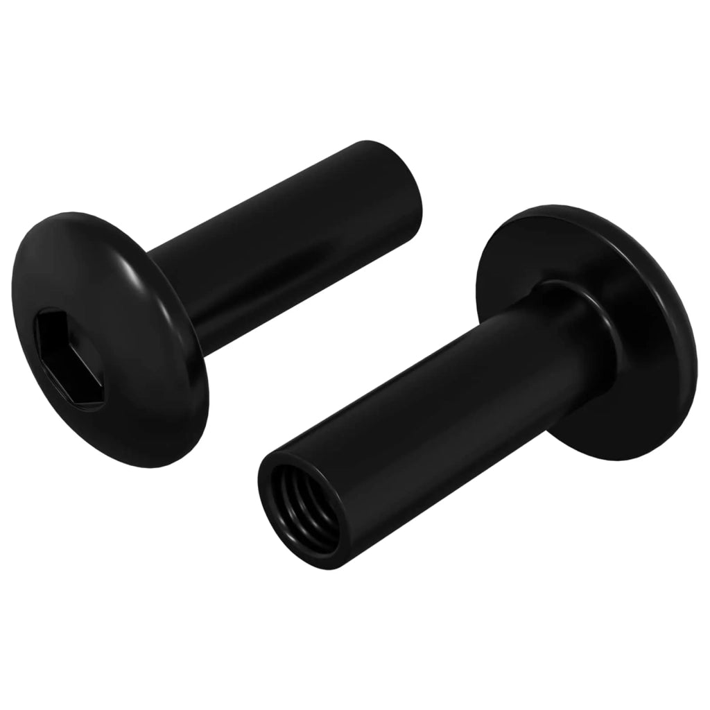 Dadi a Manica 2 pcs Nero M4 x 14,5 mm Metallo 864535