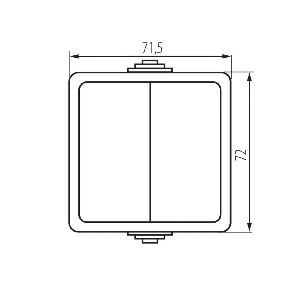 Interruttore candeliere bianco IP54 Kanlux TEKNO 33495
