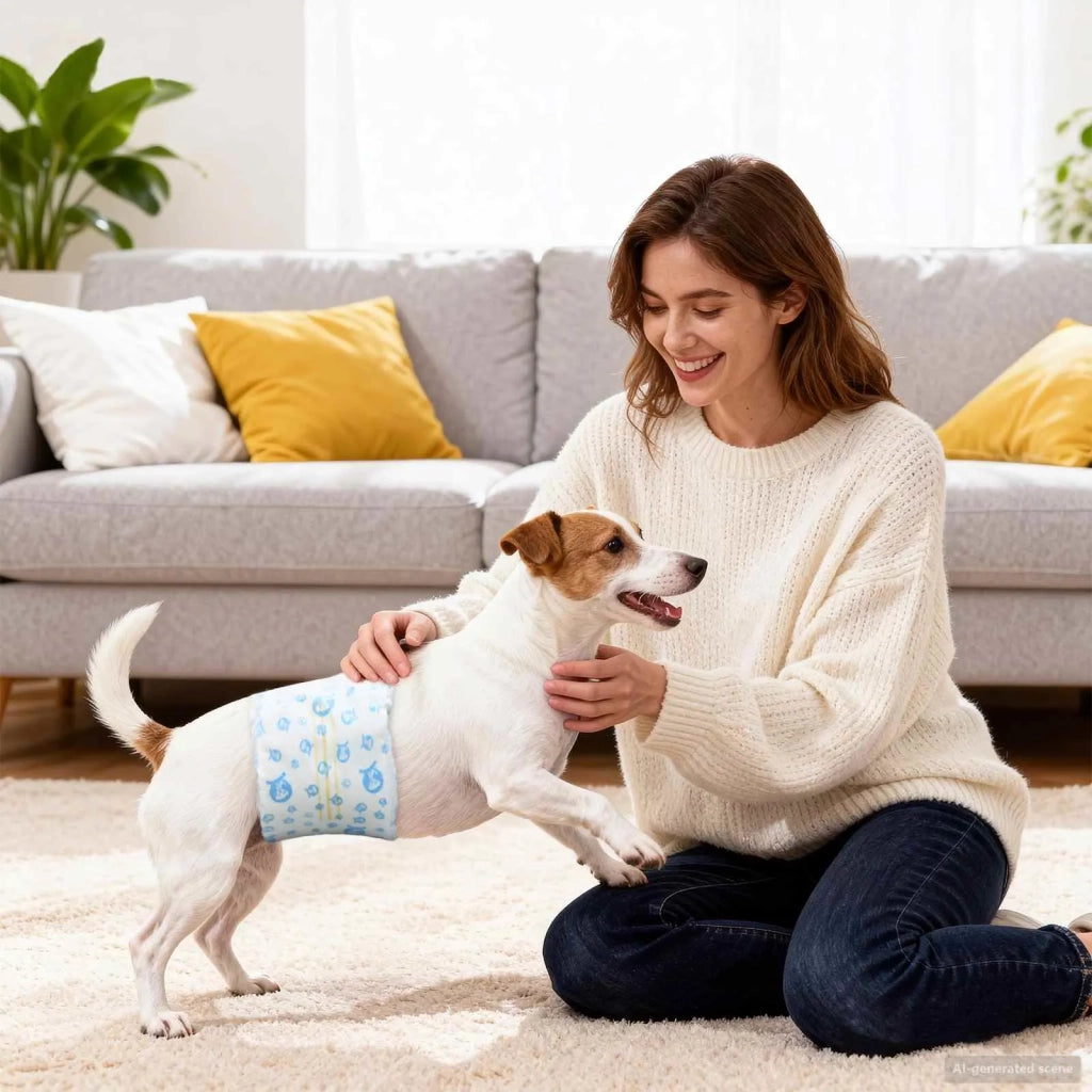 Pannolino usa e getta per cani maschi 30 pz Bianco XS CFW8345581