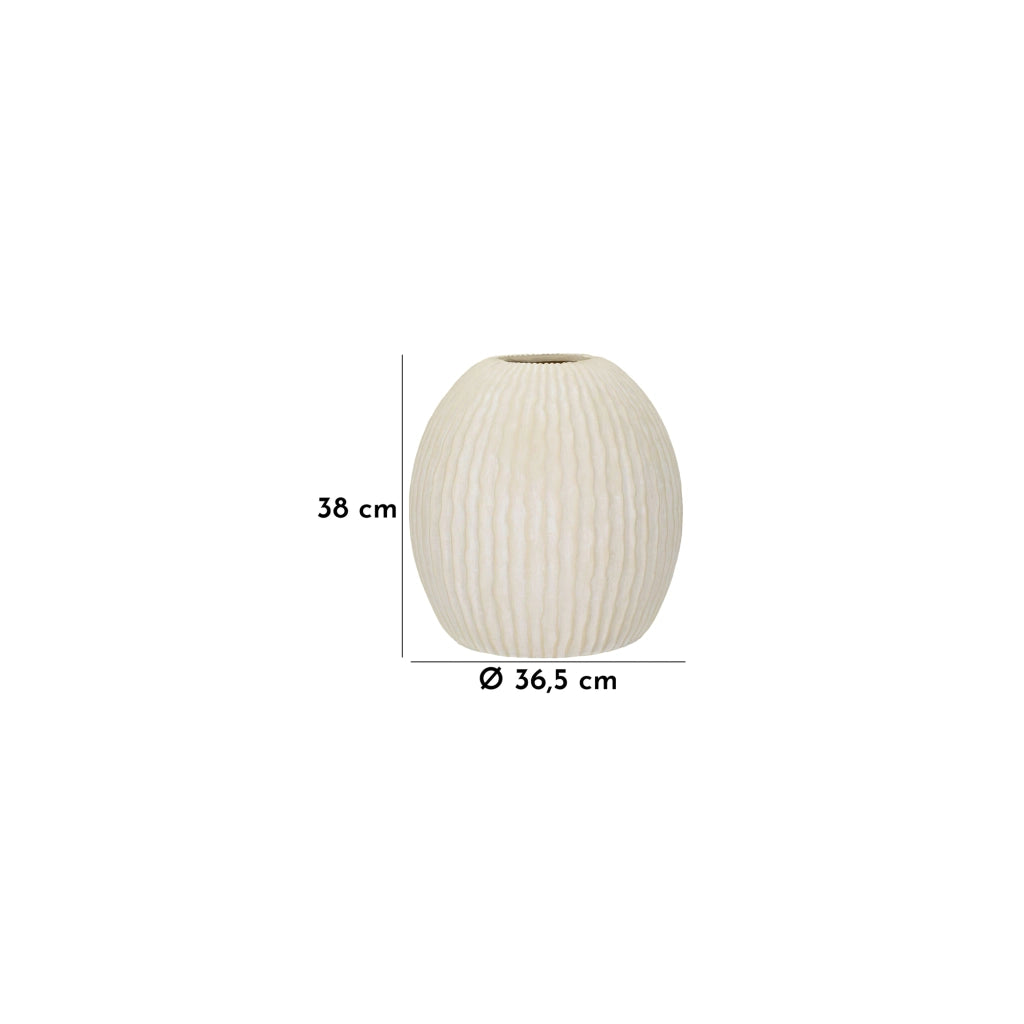 Galo, Vaso Texture Irregolare, Bianco Crema
