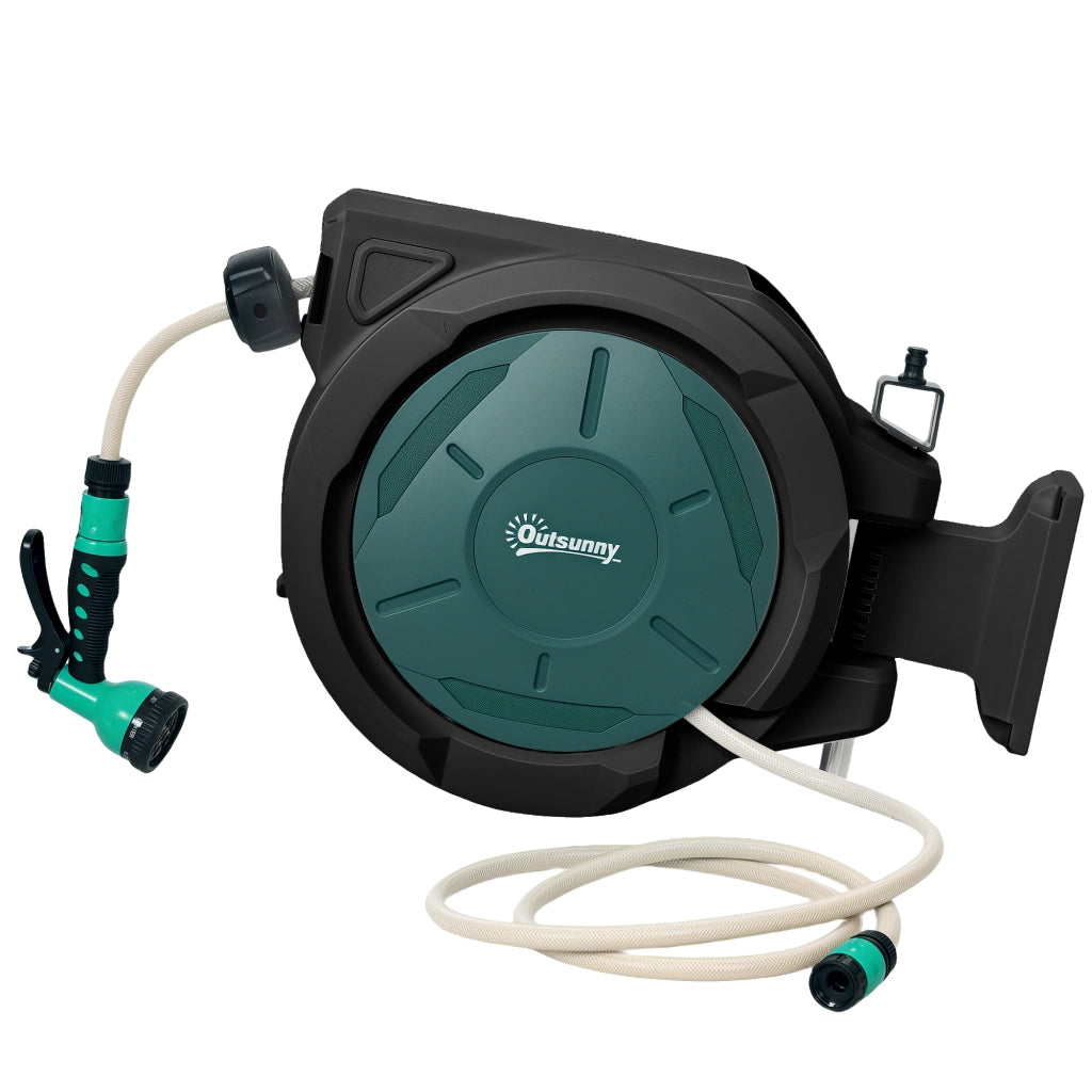 Avvolgitubo da Giardino Retrattile ¨C zephmum ¨C 30+2 m, Nero