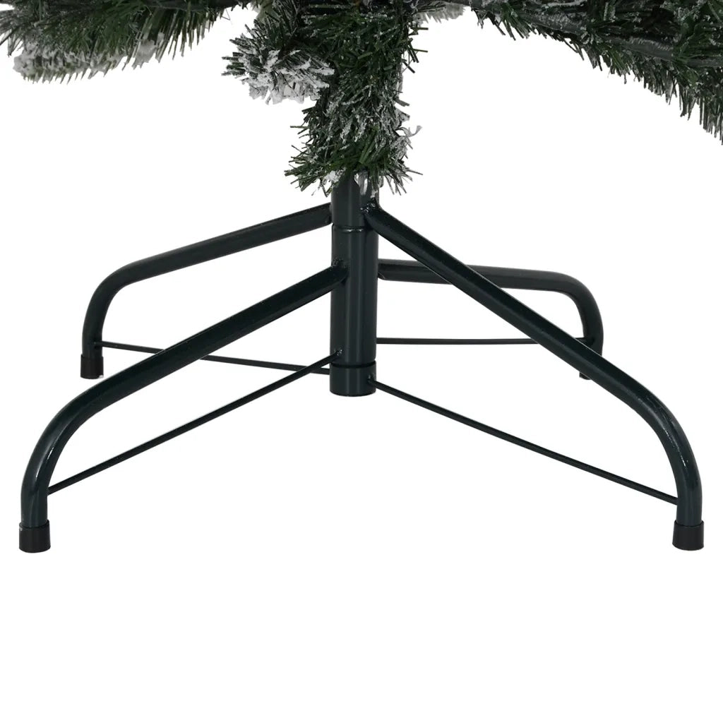 Albero di Natale Artificiale-Albero Natalizio con Neve Floccata 150 cm PVC e PE