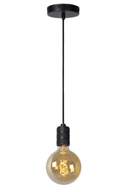 Lampada a sospensione moderna nera Jova E27 60W Lucide