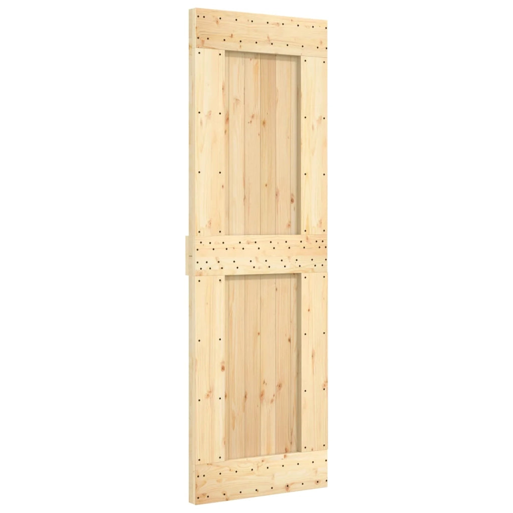 Porta scorrevole NARVIK Naturale e Nero 70 x 210 cm (152,5 cm) 3445335