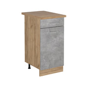 Mobiletto base per cucina R-Line Calcestruzzo/Rovere dorato 40 cm, PL Rovere Vicco