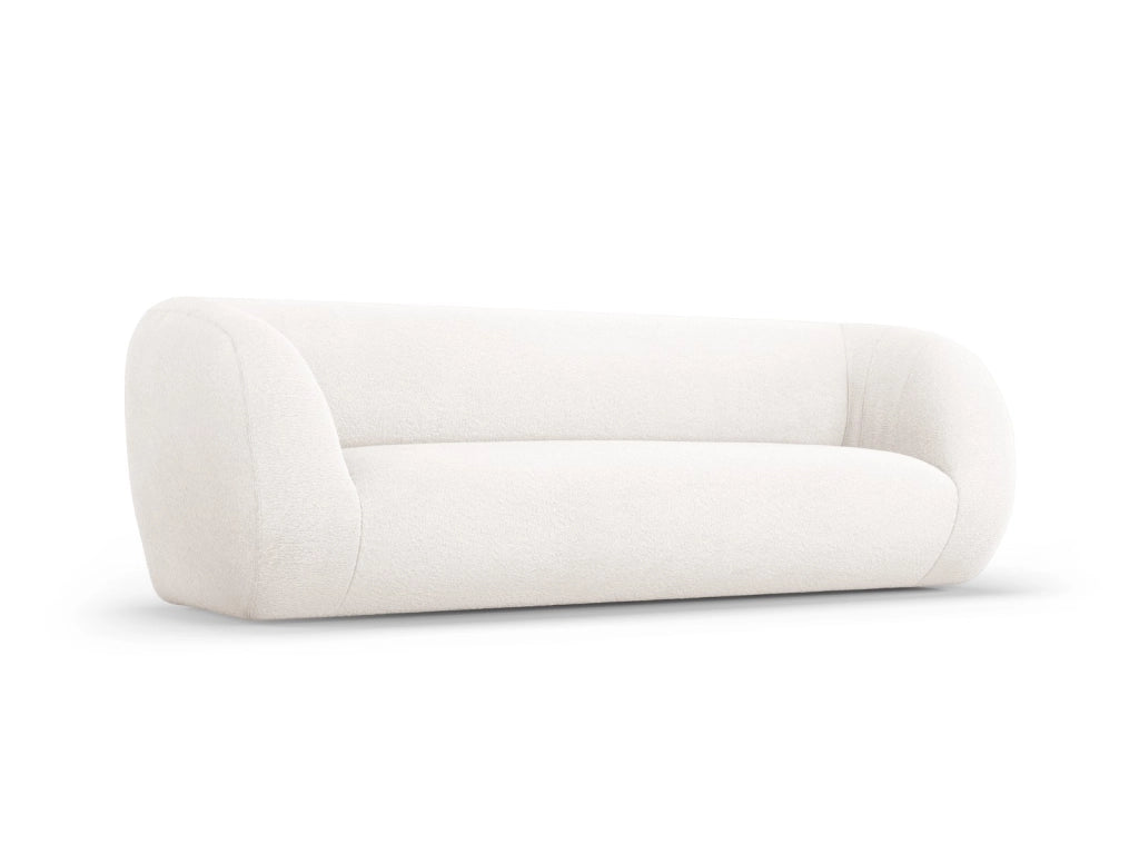 Cosmopolitan Design - Divano "Essen" 3 posti in bouclé bianco 