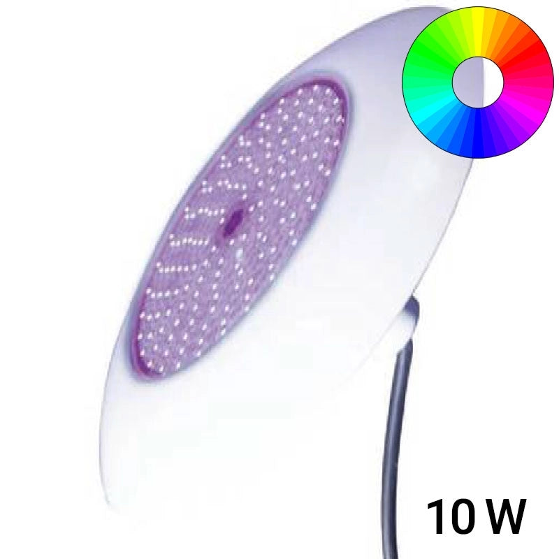 Faro Led Per Bocchetta Piscina  216 Mm Rgb Da 505 Lumen - 10 W per Pvc O Piastrelle