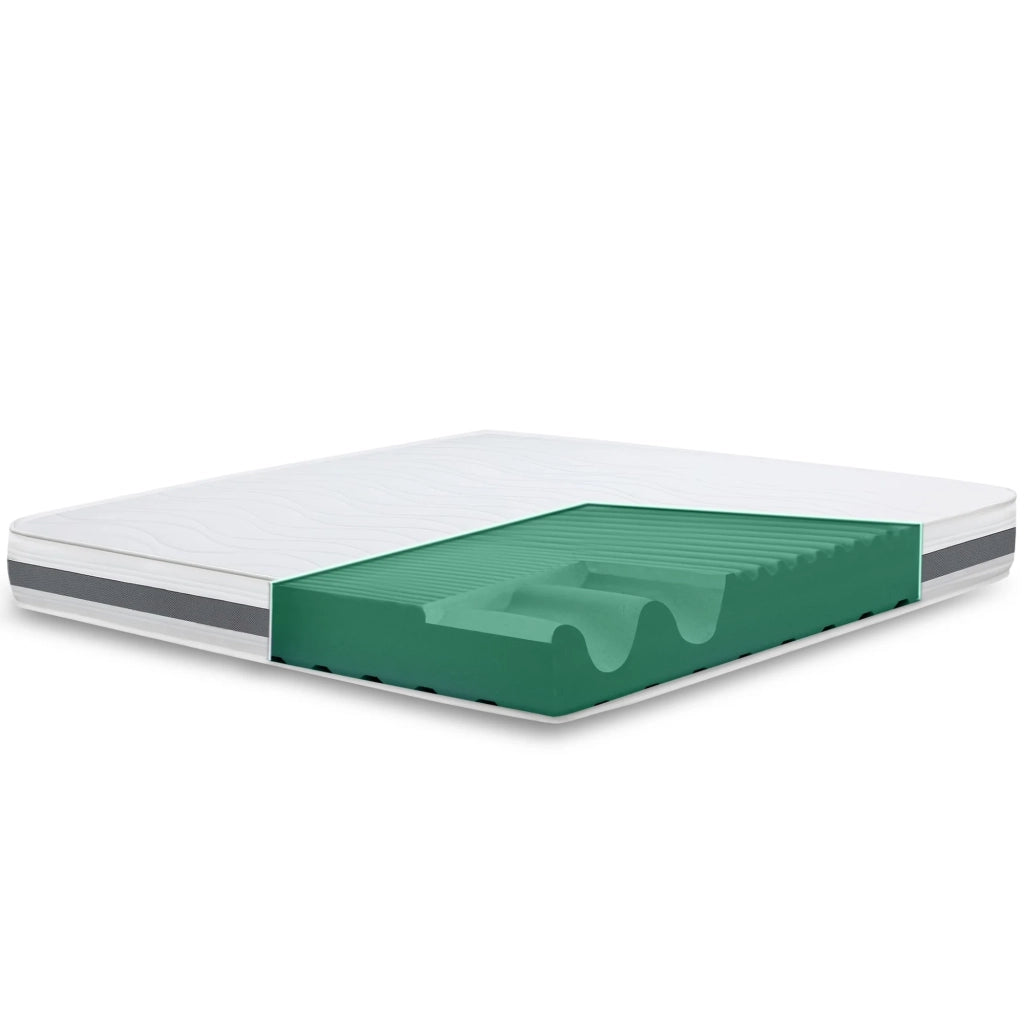 Materasso Singolo 80x190 cm in Memory Antibatterico | Altezza 16 cm | Rivestimento 3D Air in Fibra Ipoallergenica | Materasso Ortopedico a 7 Zone Differenziate Termosensibili