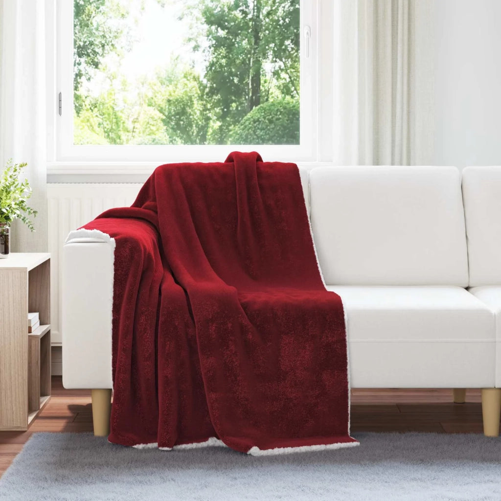 Coperta Rosso Bordeaux 130 x 150 cm Panno 42017001