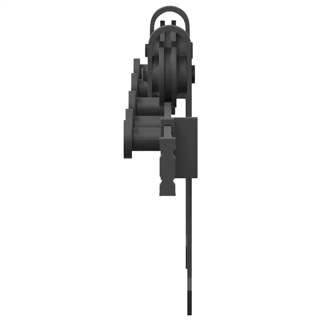 Kit di Binari per Porte Scorrevoli 213,5 cm Acciaio Nero 4009705