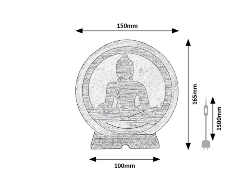 Lampada salina arancione Zenova Budda E14 Rabalux