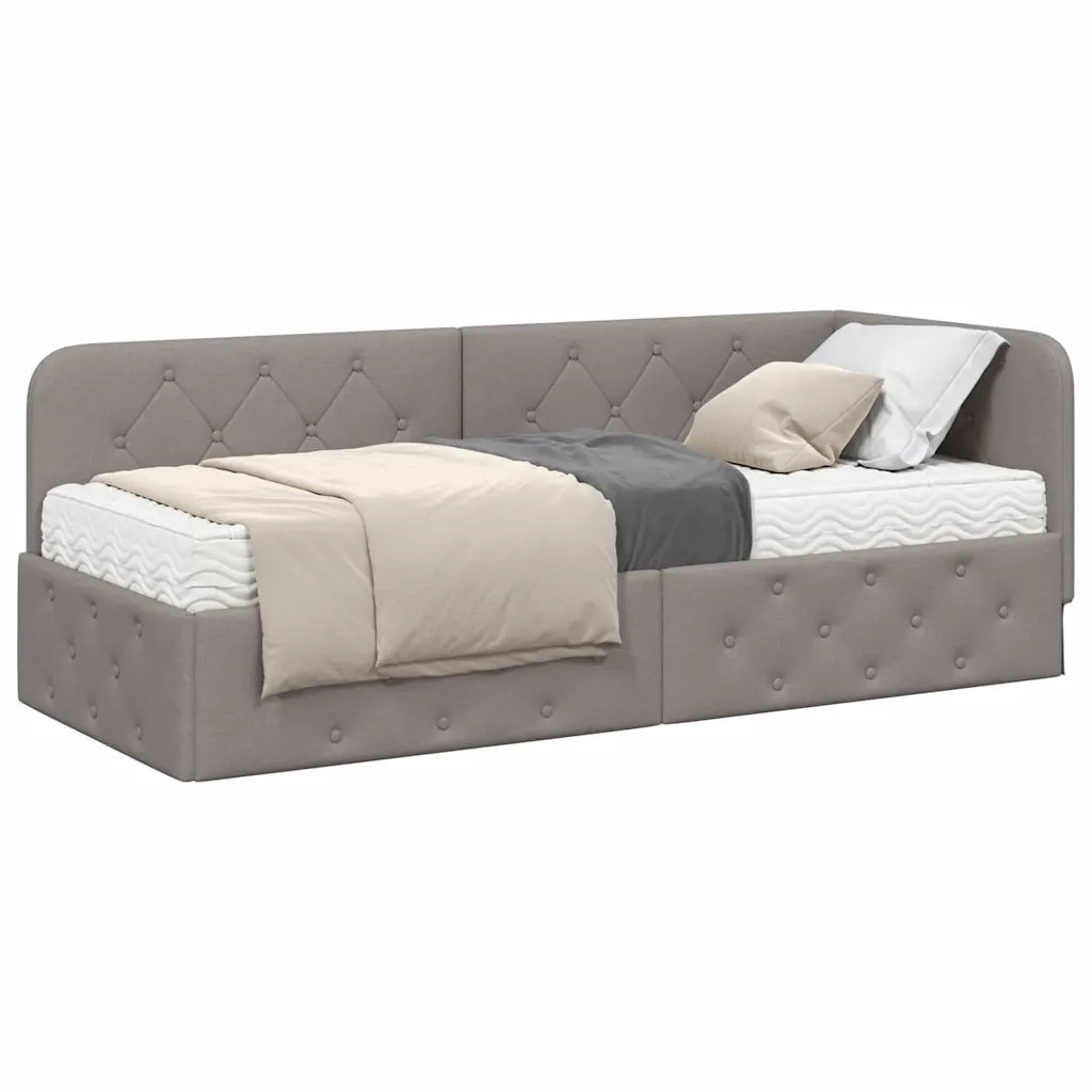 Cornice del letto ad angolo Talpa 80 x 200 cm Tessuto