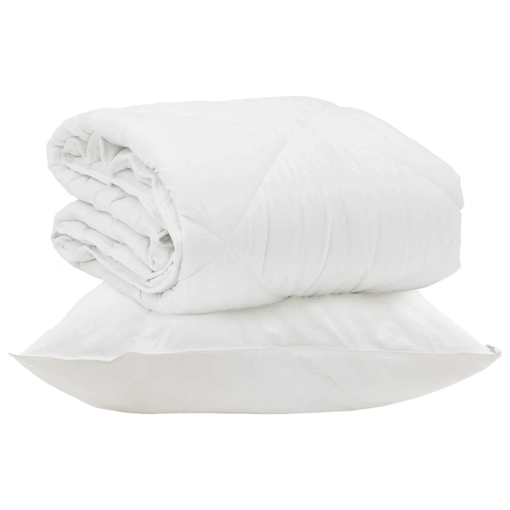 Duvet Estivo con cuscino 2 pcs Bianco Microfibra 3376452