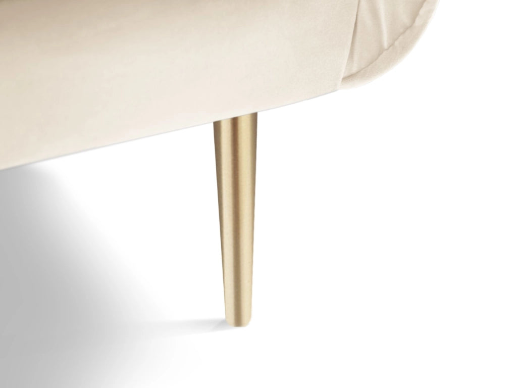 Cosmopolitan Design - Poltrona "Vienna" in velluto beige chiaro 