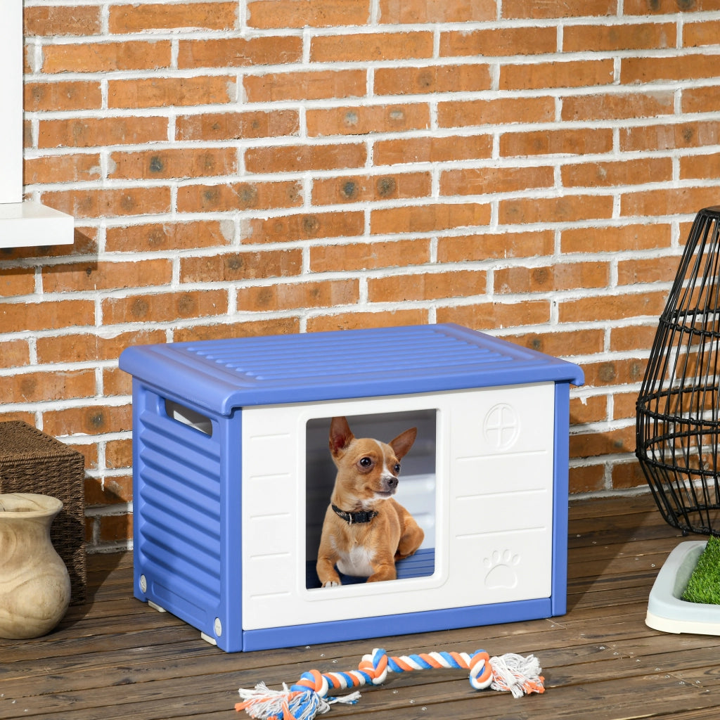 Casetta per Cani ¨C Minimal ¨C Blu e Bianco