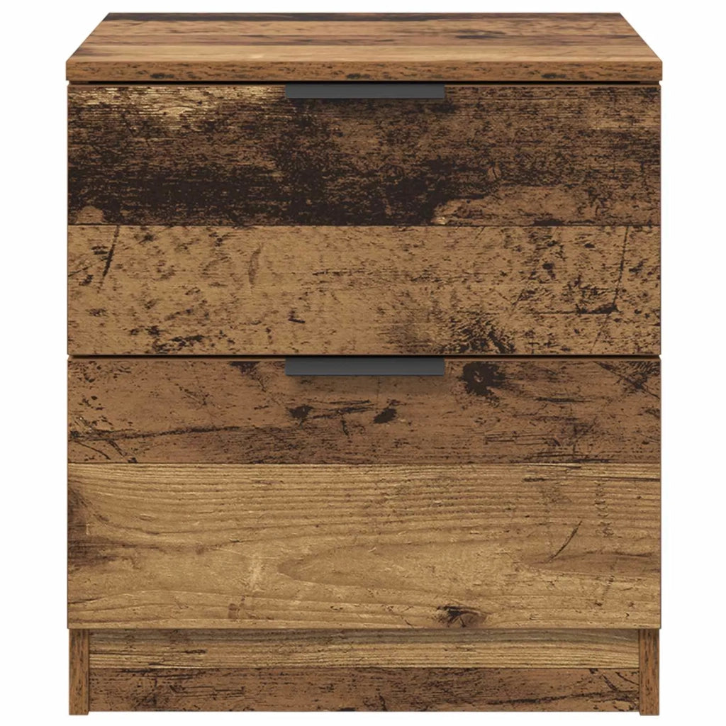 Set di 2 Comodini | Armadio da Notte | Mobiletto da notte Legno vecchio 45 x 39 x 50cm