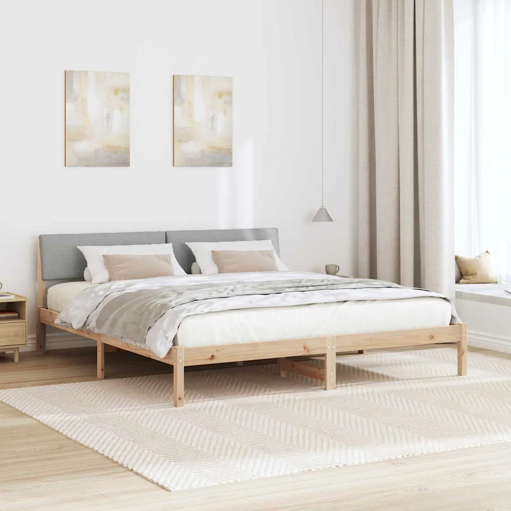 Struttura del Letto Marrone e grigio chiaro 180 x 200 cm