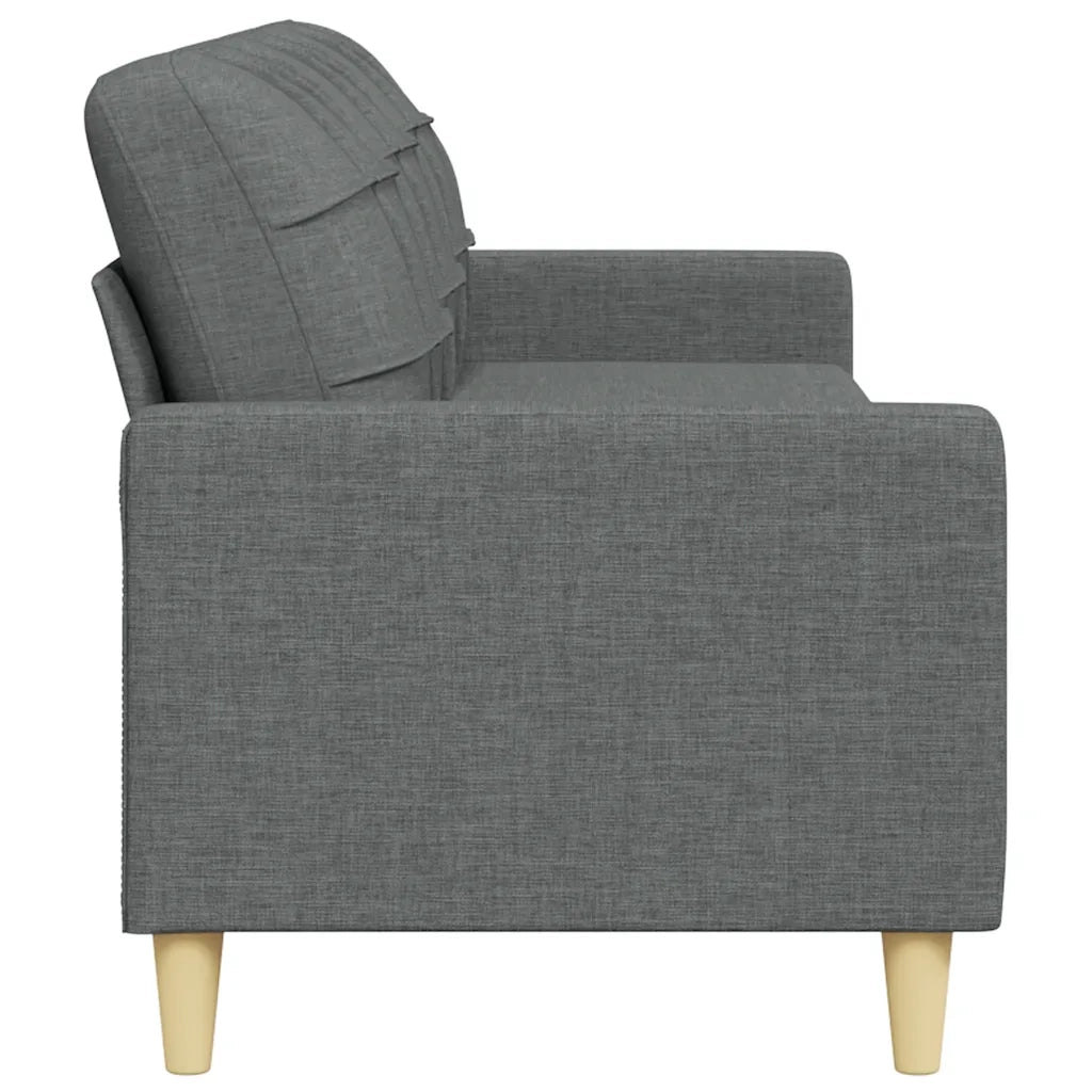 Divano a 3 Posti-Sofa 3 Posti Grigio Scuro 210 cm in Tessuto
